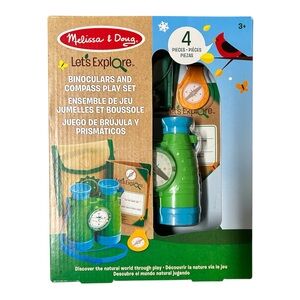 Melissa & Doug Let's Explore Binoculars and Compass Play Set - Green and Blue